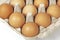 Corner of Package Containing Chicken Eggs Textures Patterns