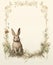 corner page decorations featuring a bunny with space for copy-text are a delightful celebration of the natural world.