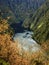 Corner river sil in autumn