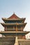 Corner tower on ramparts of city Wall, Xian, China
