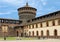 Corner Tower, Sforza Castle  in Milan, Italy