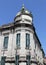 Corner turret of the Bank of Portugal building, Braga, Portugal