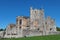 A corner view of Raby Castle, Darlington, Co Durham, England.