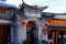 Corners of old China, old houses in the historic center of Xizhou, Yunnan, China. Xizhou, Yunnan, China