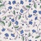 Cornflower pattern. Vector seamless texture