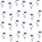 Cornflower seamless pattern. Adorable watercolor blue flower on white background