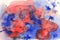 Cornflowers watercolor background unfinished