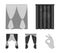 Cornices, garters, ribbon and other web icon in monochrome style.Machine, textiles, furniture icons in set collection.