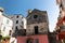 Corniglia, Liguria, Italy. June 2021. Cityscape: view of Chapel of Saint Catherine flagellants in the center of the village.