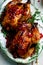 Cornish Hens with Pomegranate-Molasses Glaze