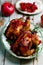 Cornish Hens with Pomegranate-Molasses Glaze