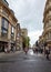 Cornmarket street in the cloudy day. Oxford. England.