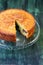 Cornmeal, almond cherry cake