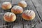 Cornmeal dinner rolls, sandwich bread freshly baked