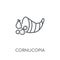 Cornucopia linear icon. Modern outline Cornucopia logo concept o