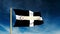 Cornwall flag slider style with title. Waving in