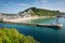 Cornwall harbour wall Looe England UK