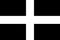 Cornwall - Kernow flag in proportions and colors vector