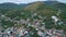 Coron cityscape with mount Tapyas in Background. Palawan, Philippines. Local Architecure and Seashore in Background