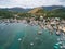 Coron Cityscape with Mt. Tapyas Mountain in Background. Palawan, Philippines