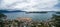 Coron Cityscape with Mt. Tapyas Mountain in Background. Palawan, Philippines. Panorama Photo