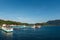 CORON, PHILIPPINES - FEBRUARY 01, 2018: Coron Island Port and Ferries in background. Philippines