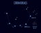 Corona Borealis constellation, vector illustration with the names of basic stars