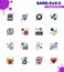 Corona virus 2019 and 2020 epidemic 16 Flat Color Filled Line icon pack such as bacteria, pipette, virus, healthcare, tooth