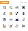 Corona virus 2019 and 2020 epidemic 16 Flat Color Filled Line icon pack such as securitybox, protection, viruses, medical,