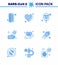 Corona virus 2019 and 2020 epidemic 9 Blue icon pack such as love, care, blood, unhealthy, dirty