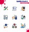 Corona virus 2019 and 2020 epidemic 9 Filled Line Flat Color icon pack such as medication, gestures, brain, medical treatment,