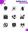 Corona virus 2019 and 2020 epidemic 9 Solid Glyph Black icon pack such as virus, medical, dirty, file, virus