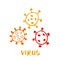 Corona Virus or bacteria hand drawn icon. Vector illustration