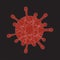 Corona Virus Bacteria Vector Icon. China Pathogen Respiratory Infection Abstract Drawing