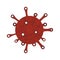 Corona Virus Bacteria Vector Icon. China Pathogen Respiratory Infection Abstract Drawing