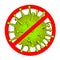 Corona virus. corona virus prevention. illustration of corona virus, No Corona virus, On a white background