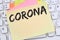 Corona virus coronavirus disease ill illness health care message business concept