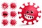 Corona virus covid-19 emoji smileys vector set. Covid-19 emoji and emoticon.