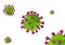 Corona virus COVID-19 microscopic virus corona virus disease that causes acute respiratory infections 3d illustration india world