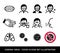 Corona virus covid-19  related vector icon illustration set