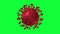 Corona Virus covid-19 spinning animation green screen seamless loop