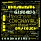 Corona virus covid-19 word art, word cloud illustration