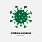 Corona Virus, Covit 19, 2019-nCOV, Green Icon isolated on white background