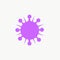 corona virus design in violet color and white background