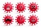 Corona virus emoticon vector set. Covid-19 coronavirus icon emoji and emoticons.