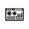 Corona virus growth rate online report icon - Bacteria disease virus information graph icon