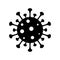 Corona virus icon isolated on white background. China pathogen respiratory infection, asian flu outbreak. Microbe, bacterium icon,