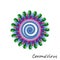 Corona virus particle structure isolated