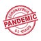 Corona virus stamp. Red logo pandemic. Corona-virus covid19 alert