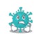 Corona zygote virus cartoon character design with angry face